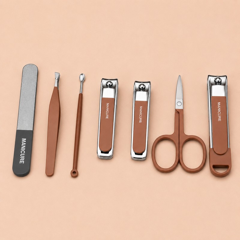 7-Piece Manicure Nail Clipper Set with Case – Portable Nail