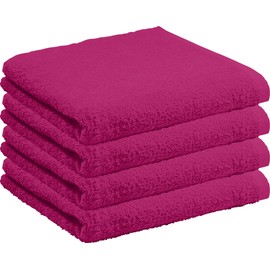 REDBEST Duschtuch Oceanside 4er-Pack Walk-Frottier Fuchsia Größe 70x140 cm