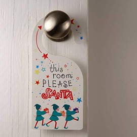 Santa Please Stop Here Father Christmas Bedroom Door Plaque – 'This Room