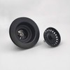 EADOT 3-1/2 Inch Polymer Black Sink Drain Assembly with Basket