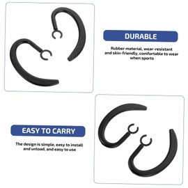 BIUDECO 2sets Ergonomic Ear Hook Clip Rubber Headphones Ear Hooks for Earbuds Sports Earphones Holder 2pcs*2