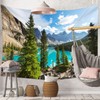 Wall Hanging Mountains, Tapestry Nature Landscape Lake Wall Towel XXL