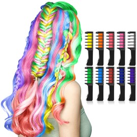 Nivlan Hair Chalk for Girls Hair Colour Comb, Temporary Hair Colour Chalk Comb for Children Hair Dye Party