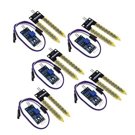 5SET Soil Moisture Sensor Hygrometer Humidity Detection Module Kit Board Jumper Cable 3.3V 5V Watering System