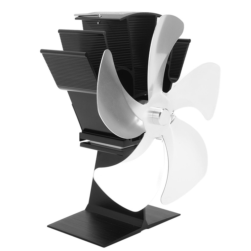 5 Blade Heat Powered Stove Fan Fireplace Fans Self Generating
