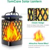 TomCare Solar Lights Outdoor Flickering Flame Solar Lantern Outdoor Hanging