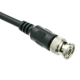 CableWholesale RG59/U Coaxial Cable, BNC Male to BNC Male Connector Coax Cable for Video, 75 Ohm, 22 AWG, Black, 100 ft