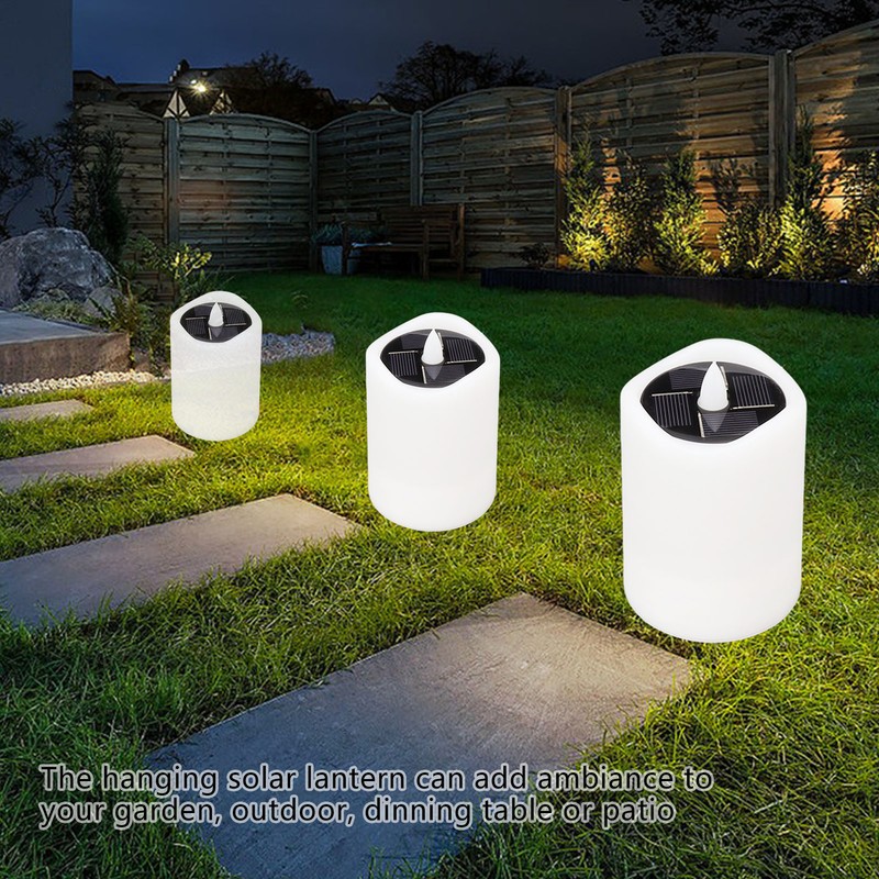 4Pcs Solar Powered LED Candle Light Yellow Flicker Tea Lamp
