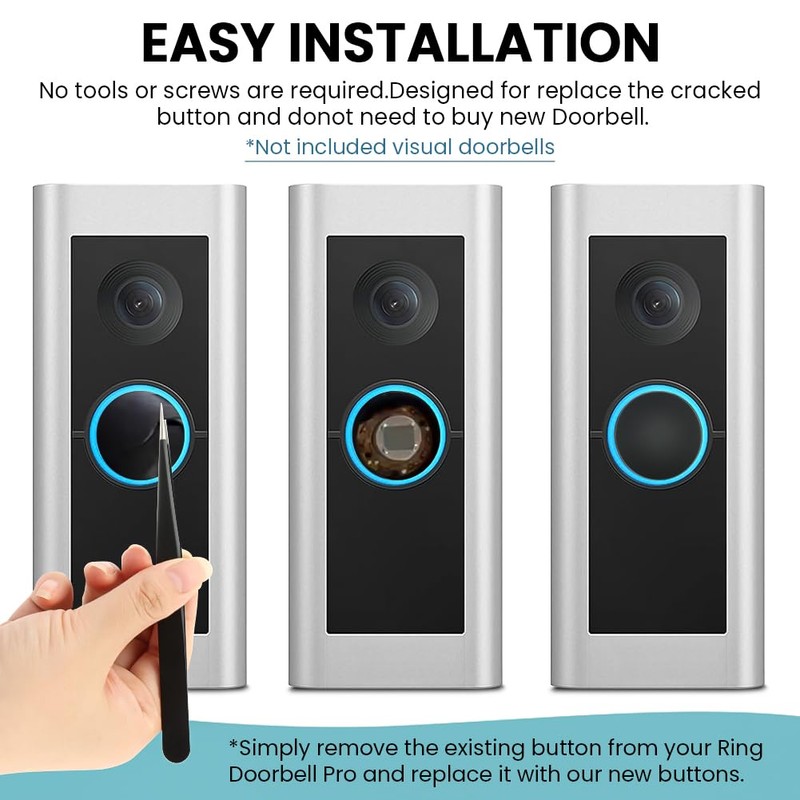 Doorbell Button Replacement, Round Doorbell Push Button Replacement with Screws,