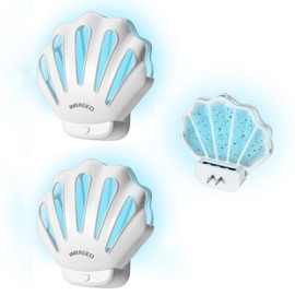 Gnat Traps for House Indoor HU002 Plug-in Fly Trap Indoor, Electric Gnat Killer Indoor Catcher Flying Insect Trap with Night Light UV Attractant Catcher for Bedroom, Kitchen, Office (2 Pack, White)