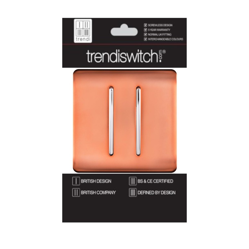 Trendi 2 Gang (2 Way & Intermediate) 10 Amp Rocker