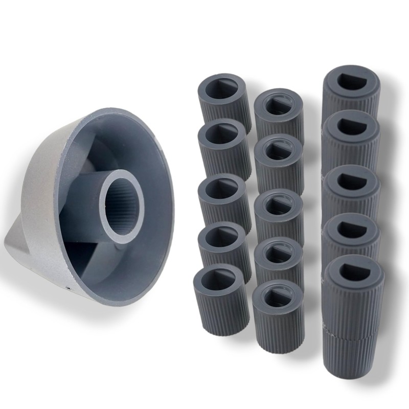 DL-pro 5 x Universal Rotary Knob Set, Diameter 42 mm,