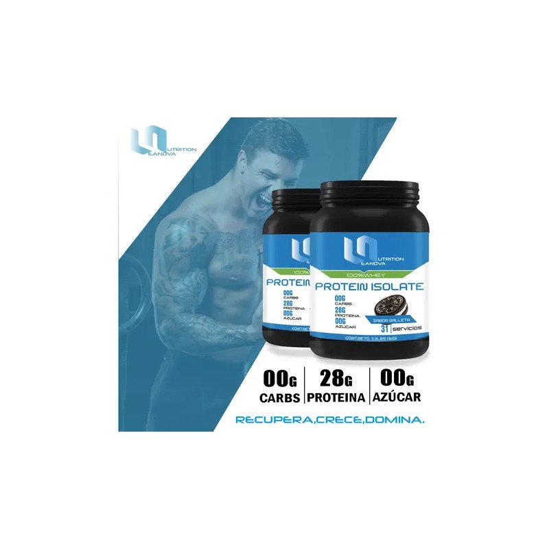 Proteína Whey Leanova Nutrition Isolate 1kg Varios Sabores