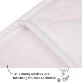 liebling Cuddly Blanket Kids Cashmere Feeling Children's Blanket 100 x 150 cm Wool White Premium Sofa Blanket Thick Warm Blanket 500 g/m²