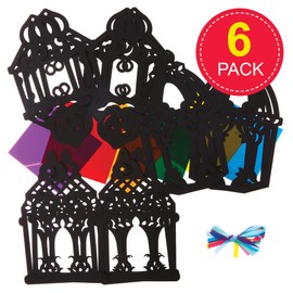 Baker Ross FX932 Ramadan Stained Glass Decoration Kits - Pack of 6, Religious Education Arts and Crafts Kits for Kids