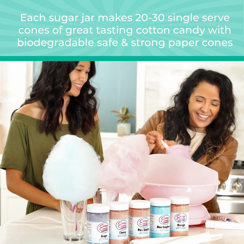 Cotton Candy Express Floss Sugar Variety Pack with 5 -