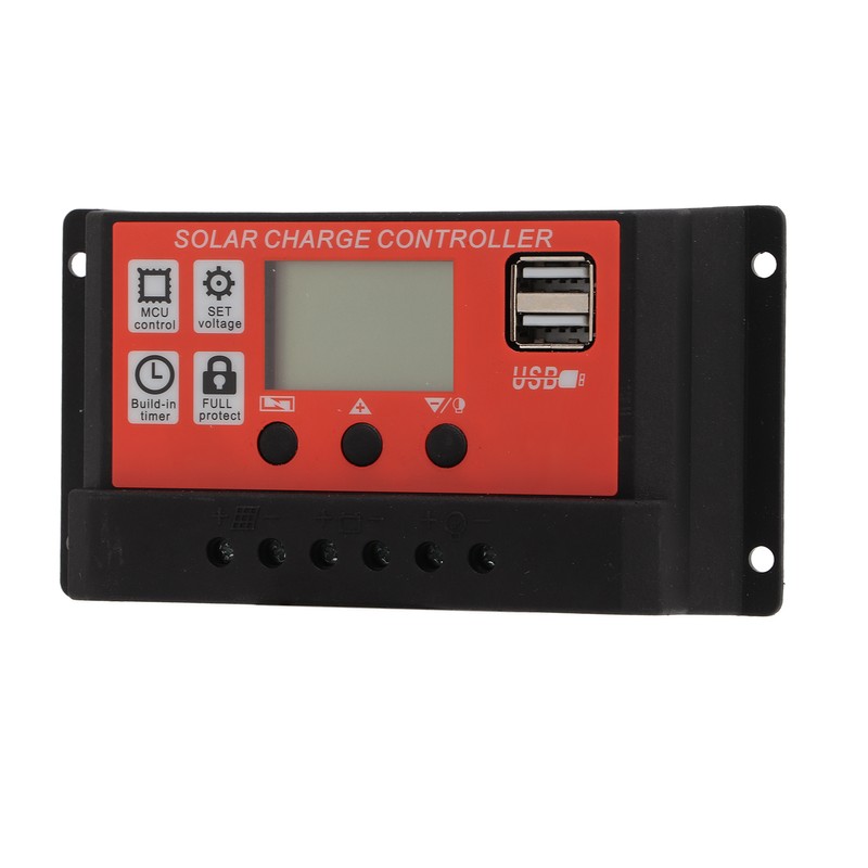 PWM Auto Solar Charge Controller LCD Display Dual USB Solar
