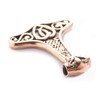 Windalf SIKVAL Pendant 3.8 cm Thor's Hammer Elegant Bronze, Fabric