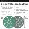 Serious Grit - 6-Inch 49-Hole 150 Grit Sanding Discs -