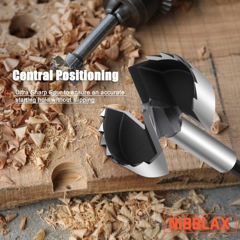 NIBBLAX 2-5/8" Forstner Bit for Wood, 2-5/8 Inch (Dia.) Wood