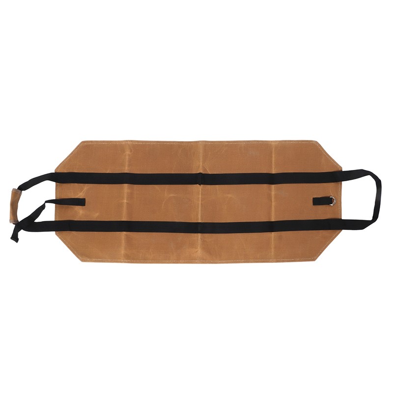 Waxed Canvas Waterproof Large Portable Firewood Holder Bag Log Carrier