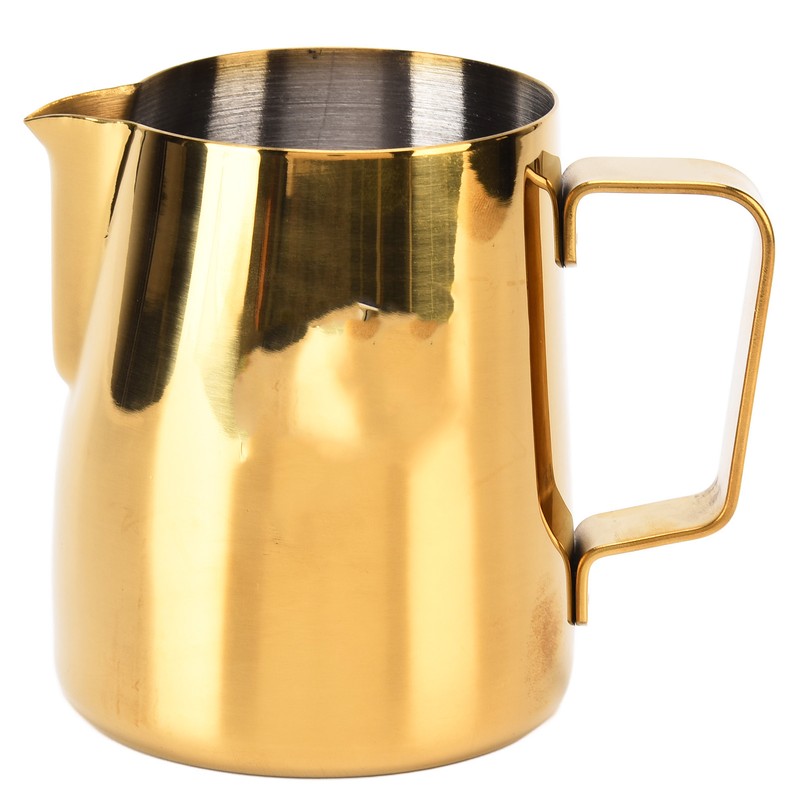 380ML Coffee Pitcher Cup Bright Gold Stainless Steel Coffee Milk