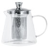 Cristel Oolong Collection Borosilicate Glass Teapot, 41 Ounces, With Stainless