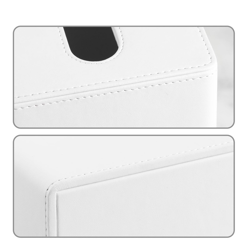 MEIBOOCH PU Leather Tissue Box Cover Square Tissue Box Holder