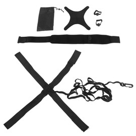 Football Kick Throw Trainer Belt Soccer Volleyball Training Aid Equipment for Control Skills Practice Black