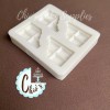 Unbranded Mini Milk Chocolate Bar Silicone Mold, 4 cavities