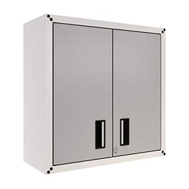 itbe for Home Ready-to-Assemble Wall Steel Cabinet with Two Doors (White and Grey)