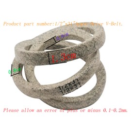 Emmui 1/2" x31"Auger Drive V-Belt Fits for Lawn Mower 754-0935 754-0935A Snow Blower John Deere TRS22 TRS24 TRX24 TRX26 TRS26 M123224,M94829