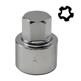 JEUCLEL 537 Wheel Locking Nut Key Compatible with VW VAG Volkswagen, Socket OD 28mm - ID 25mm, Wheel Nut Adapter, Anti-Theft Lug Nut Removal Tool