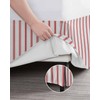 Red Striped Bed Skirt Queen Size 18 Inch Drop, Luxury