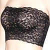 Zohamung Womens Plus Size Floral Lace Unlined Stretchy Strapless Bandeau