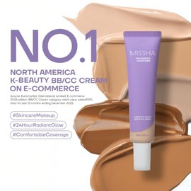 MISSHA M PERFECT COVER SERUM BB CREAM No.23 Natural Beige, Base de maquillaje para el cuidado de la piel, Hidratante con color, Complejo de superalime