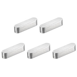 uxcell 5Pcs Round Ended Feather Key, 5x5x20mm Stainless Steel Professional Parallel Drive Shaft Key Stock for Fasteners Mechanical Industry