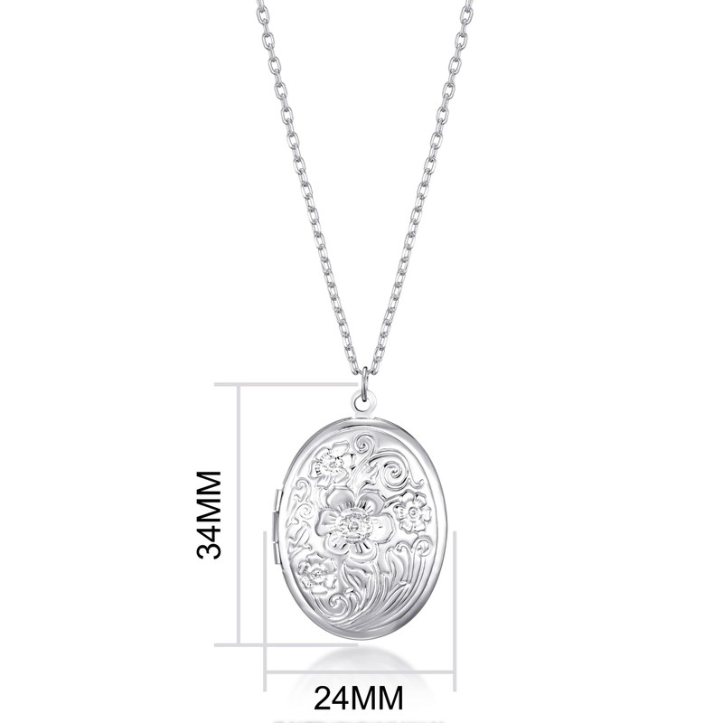 Philip Jones Silver Plated Oval Locket