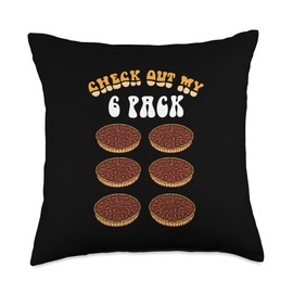 Check Out My Six Pack Pecan Pie Throw Pillow