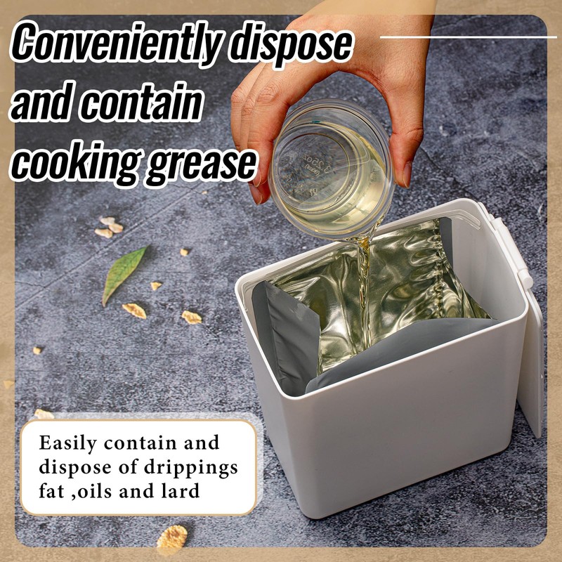 Hushee Set of 26 Grease Container for Kitchen with 25