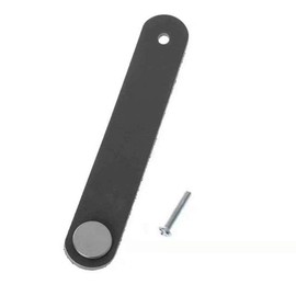 VOANZO 5PCS Furniture Door Handle First Layer Leather Hardware Door Handle PU Leather for Furniture Hardware Single Nail 14cm (Black)