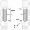 Prime-Line A 108 Black Plastic Screen Door Latch and Pull