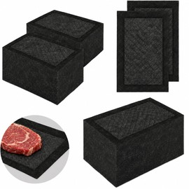 Meat Soaker Pads, Black, 500 Pack, Disposable Absorbent | For Meat Poultry and Seafood, Drip Control, For Butcher Trays, For Food Storage, Vacuum Packaging