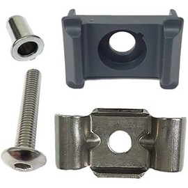 Fence Post Mount Double Rod Fence 7016 Anthracite Grey + Butterfly V2 A Pack of 10)