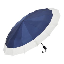 Waterfront S355-0830DN1-B5 16RIB Folding Umbrella, Parasol, Rain Umbrella, 16 Ribs, 99.9% UV Protection, 16 Ribs, UV Protection, 16 Ribs