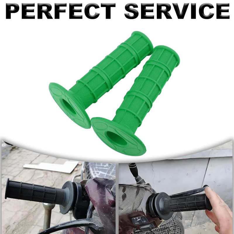 PowerMotor Motorcycle Grips Universal Anti-Slip Rubber Bike Handlebar Grips Replacement