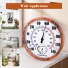Indoor Outdoor Thermometer Hygrometer - 10Inch Outdoor Thermometers Large Number,