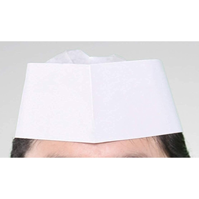 MBK Japanese Cook Hat, Non-woven Chef Hat, Adjustable Size, Square