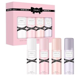 Miss So...? Mini Galore Womens Body Fragrance Gift Set, with Starlet, Sugar Rush, Sunset Sky & Twilight Kiss, Body Fragrance Set (4x50ml)