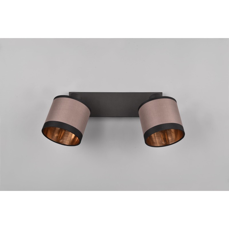 Reality Leuchten Davos R81552041 Spotlight Bar Metal Matte Black Fabric